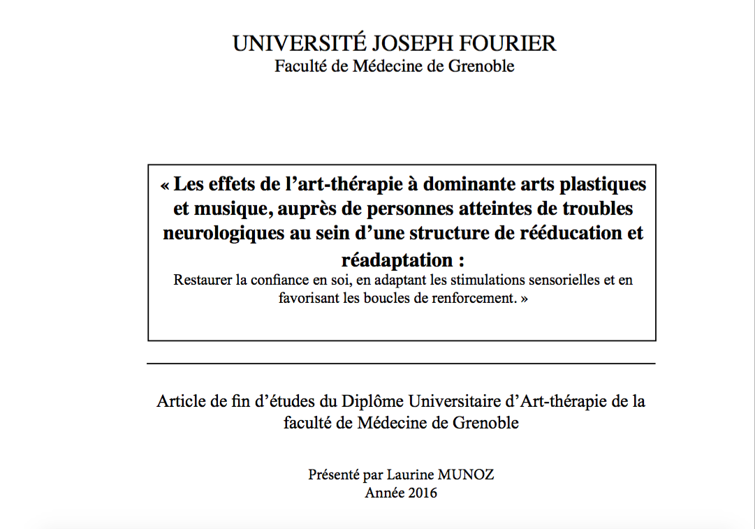Article: Art-thérapie en SSR (troubles neurologiques)